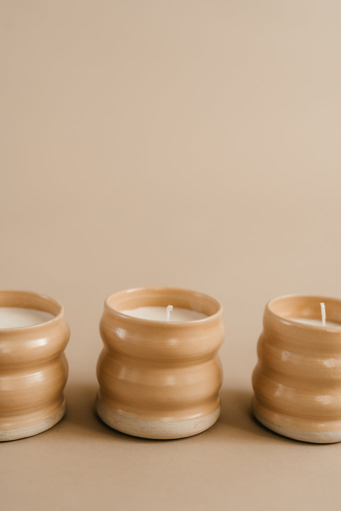 nude handmade ceramic candle